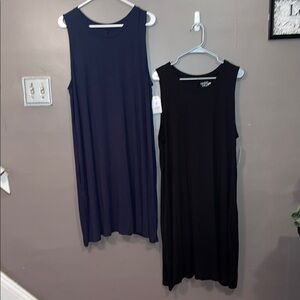 2 NEW Women’s Time and Tru Sleeveless Knit Dresses Size XXXL (22)